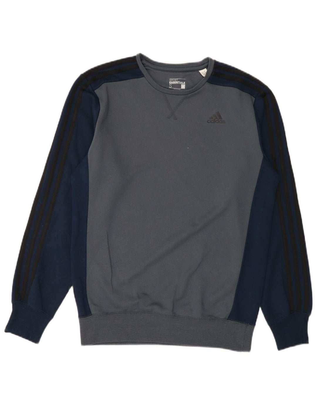 Adidas Uomo Climalite Felpa Maglione Piccolo Blu Colourblock Poliestere