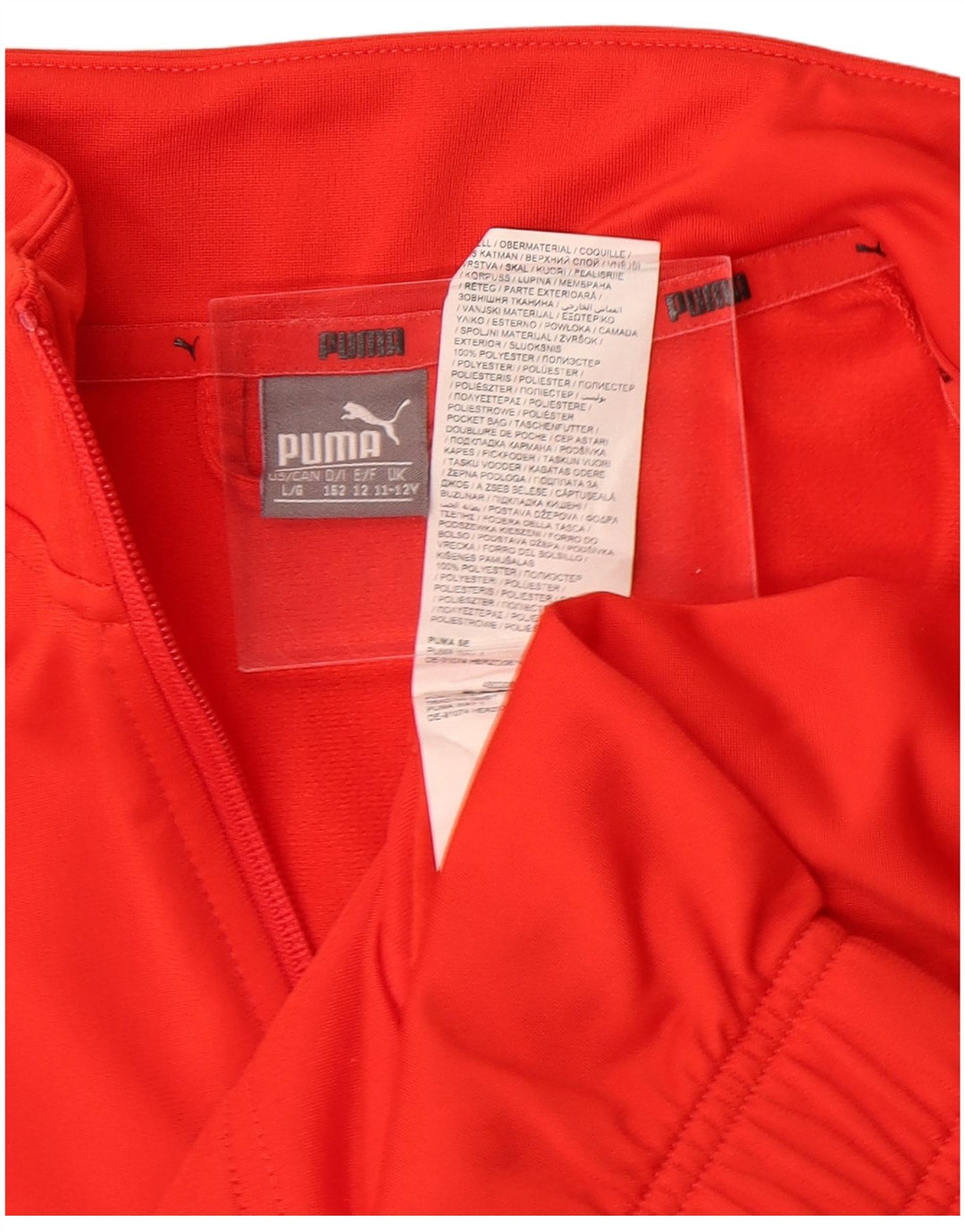 Giacca da tuta da ragazzo Puma 11-12 anni Poliestere color block rosso