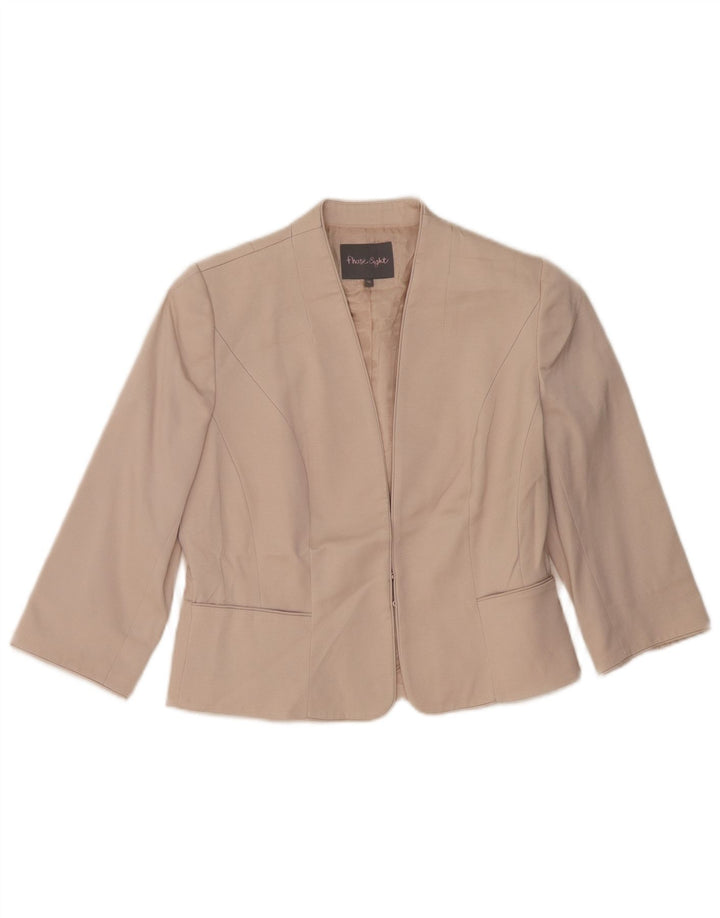 Giacca blazer da donna con maniche a 3/4 Phase Eight UK 12 Acetato beige medio