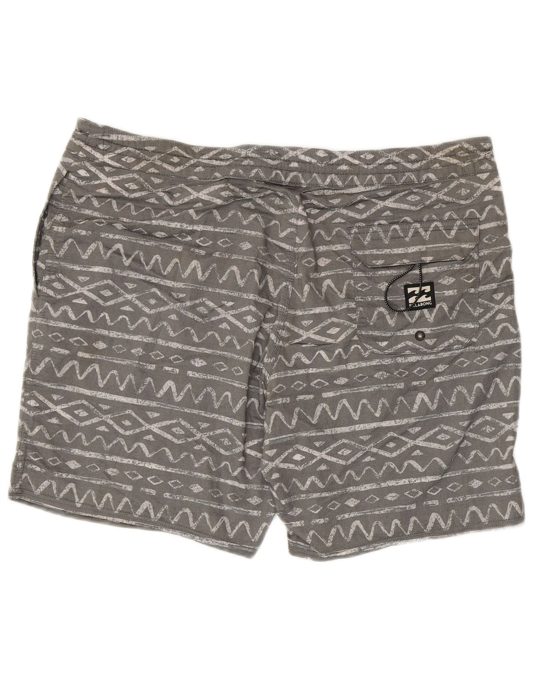 Pantaloncini da bagno da uomo Billabong XL in cotone geometrico grigio