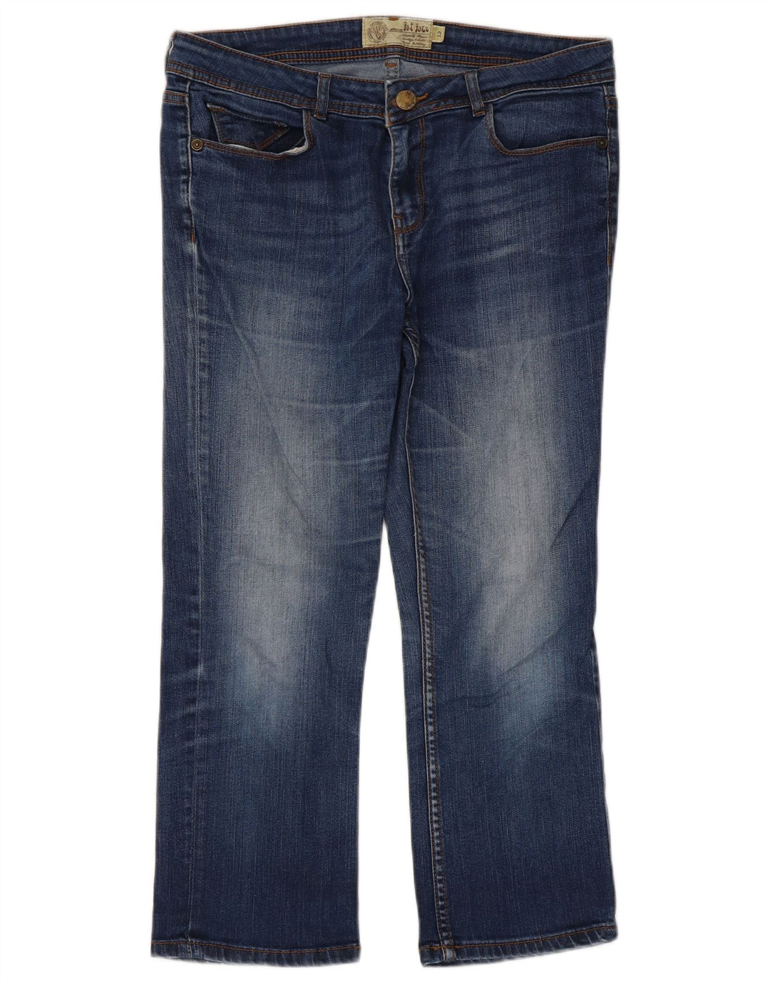 Jeans corti da donna Fat Face UK 12 medi W32 L23 Blu