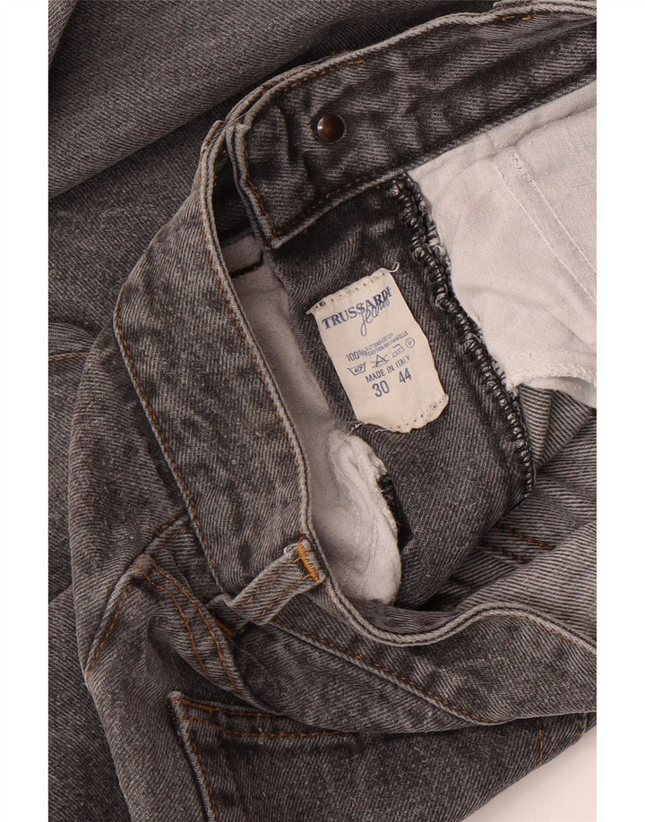 Jeans Dritti Donna Trussardi W30 L27 Cotone Grigio
