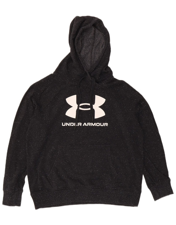Felpa con cappuccio grafica da donna Under Armour UK 14 Medium Black Flecked