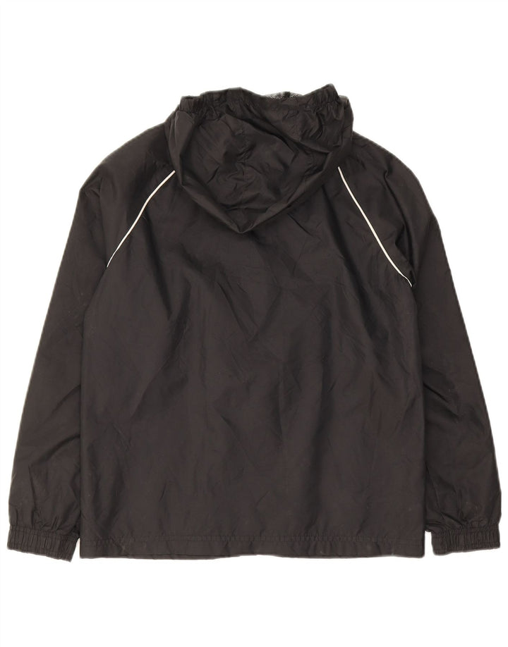 Giacca antipioggia con cappuccio Adidas da ragazzo 9-10 anni in nylon nero