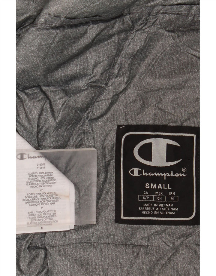 Gilet imbottito con cappuccio da uomo Champion UK 36 piccolo poliestere nero