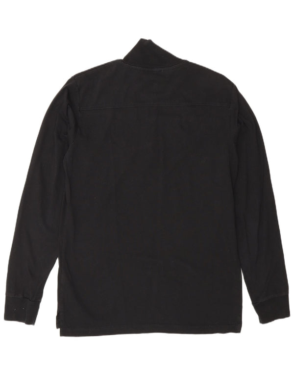 Maglione da uomo Diesel con zip grafica e collo piccolo in cotone nero