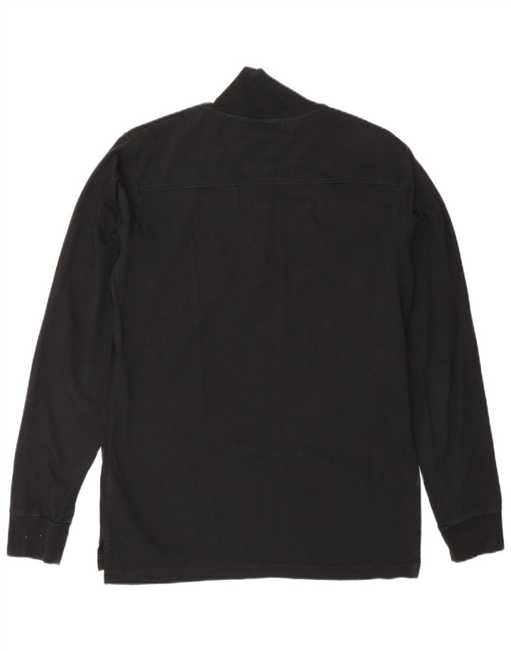 Maglione da uomo Diesel con zip grafica e collo piccolo in cotone nero