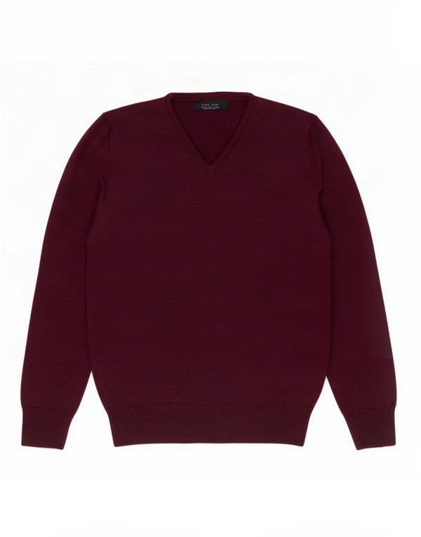 Maglione Zara da uomo con scollo a V viola medio