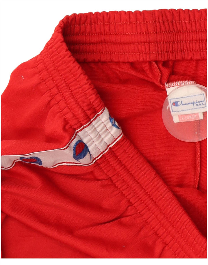 Pantaloni da tuta grafica da uomo Champion XL Poliestere color block rosso