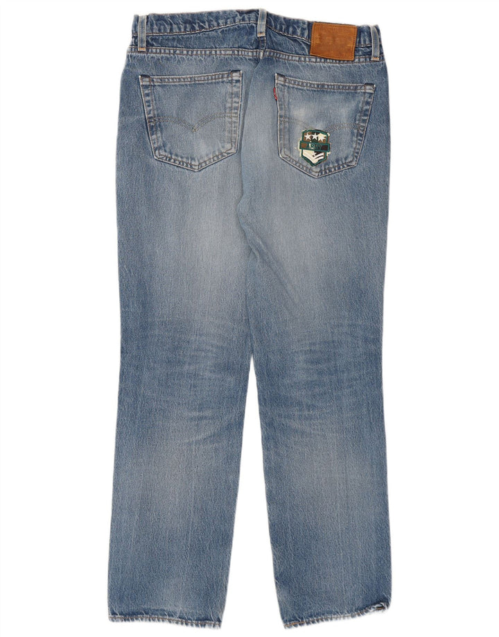 Jeans dritti invecchiati da uomo Levi's W32 L30 cotone blu