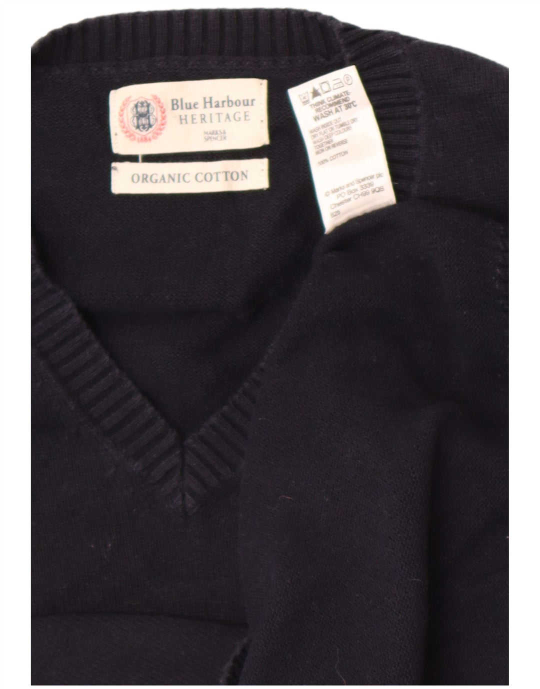 Canotta da uomo Marks & Spencer Blue Harbour Canotta grande in cotone blu navy