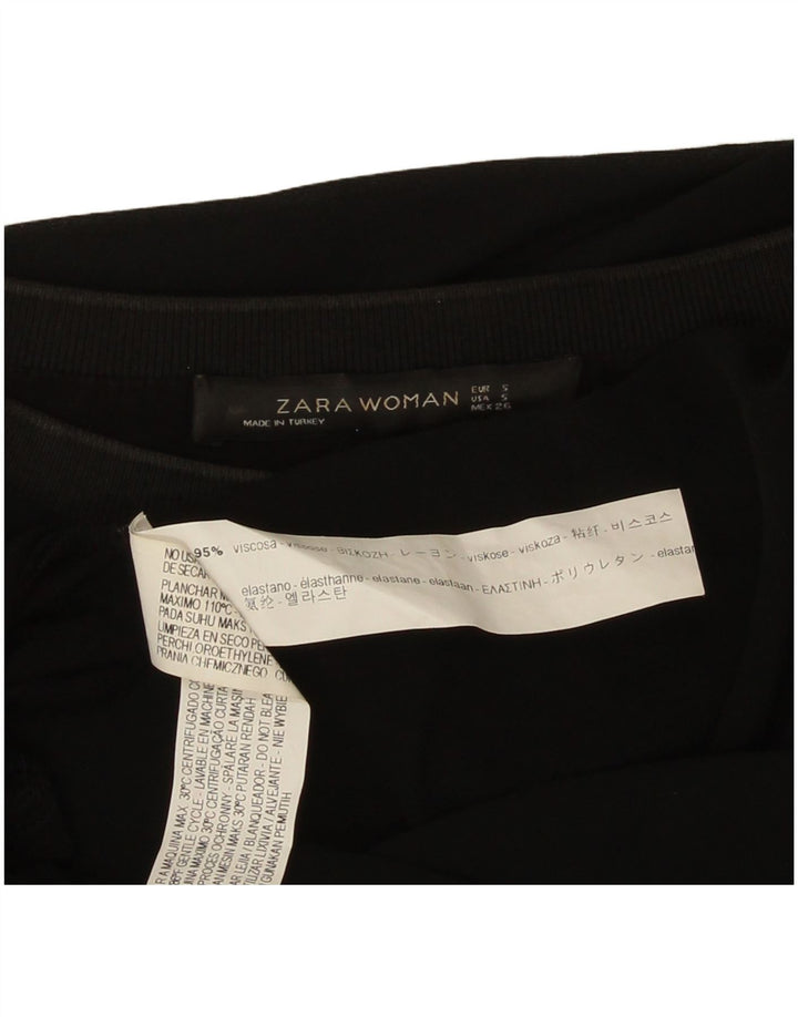 Blusa oversize da donna Zara Top UK 10 piccola viscosa nera