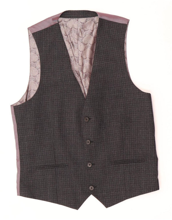 Gilet da uomo Ted Baker US 40 Large Grey Check Wool