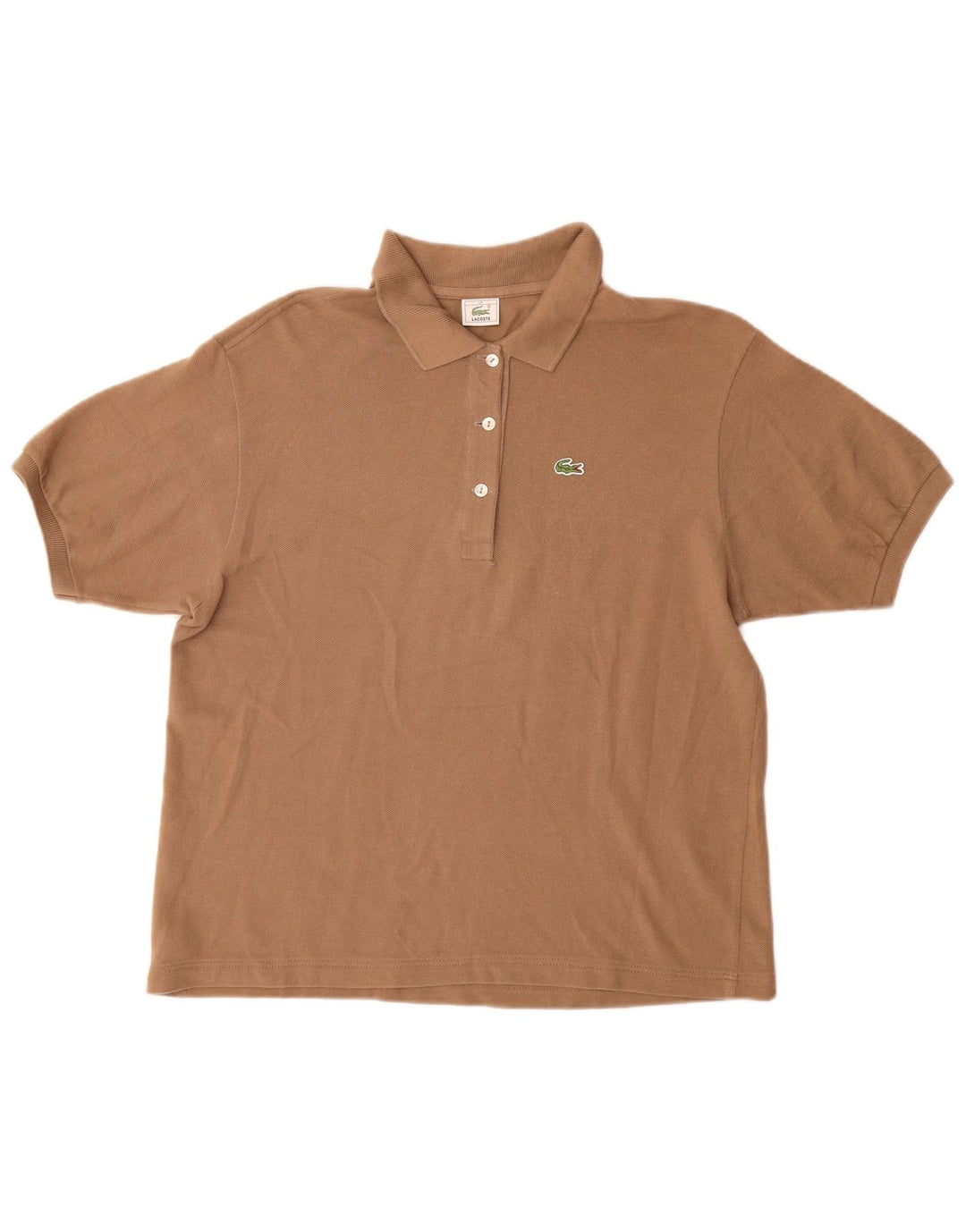 Polo da donna Lacoste taglia 44 grande in cotone marrone