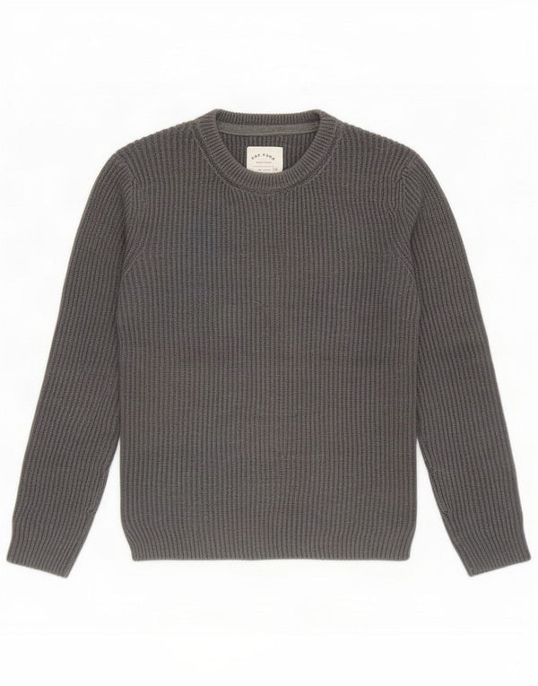 Fat Face Maglione girocollo da uomo girocollo XS Cotone screziato blu navy