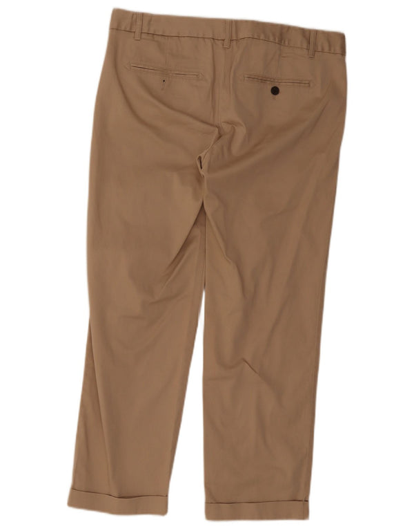 Pantaloni chino dritti da donna Gap UK 12 medi W32 L26 Cotone beige