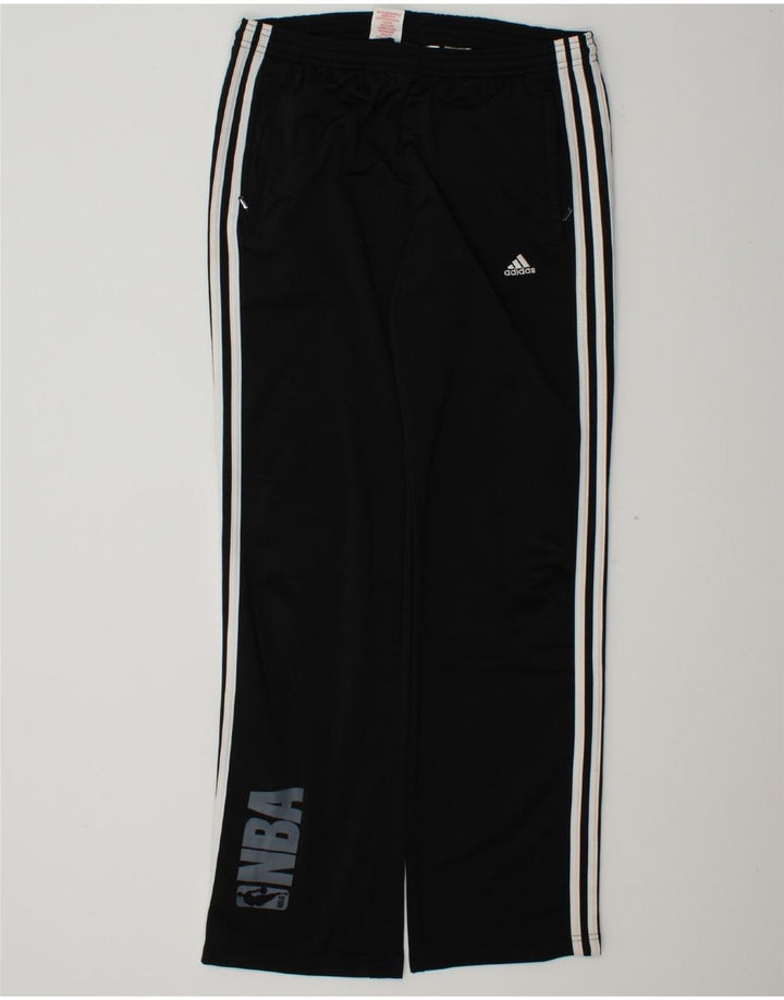 ADIDAS Boys NBA Graphic Tracksuit Trousers 15-16 Years  Black Polyester Vintage Adidas and Second-Hand Adidas from Messina Hembry 
