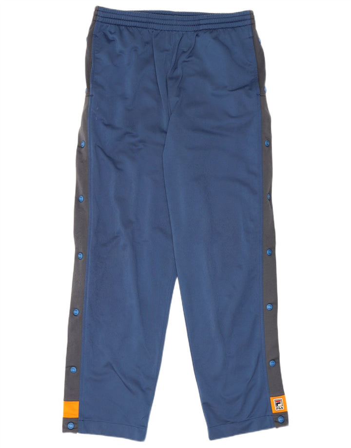 Pantaloni da tuta da uomo Fila in poliestere color block blu medio