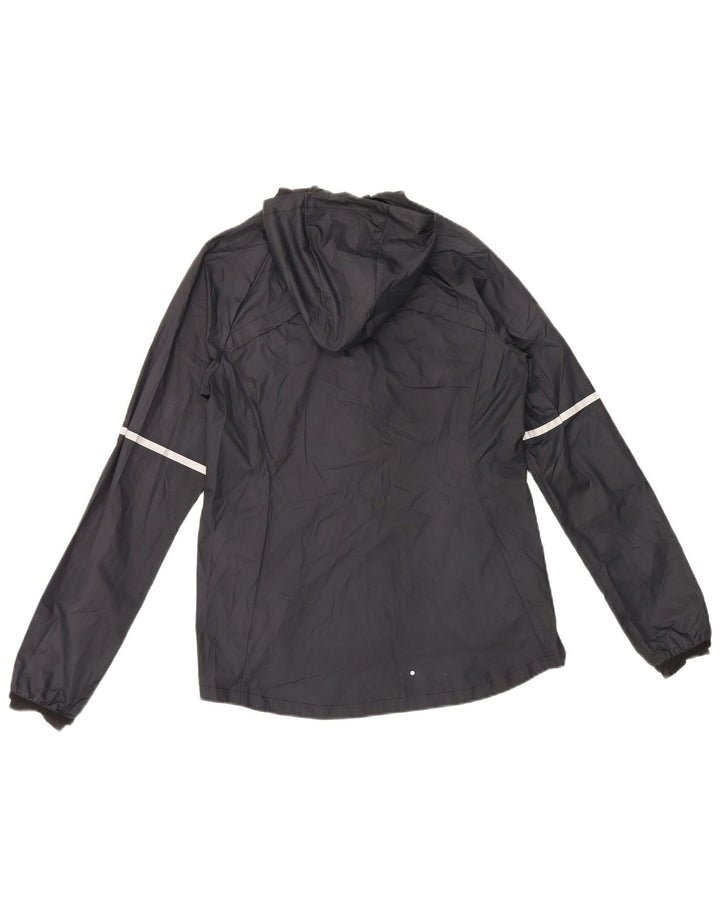 Giacca antipioggia con cappuccio da donna Nike UK 12 medio nero poliestere