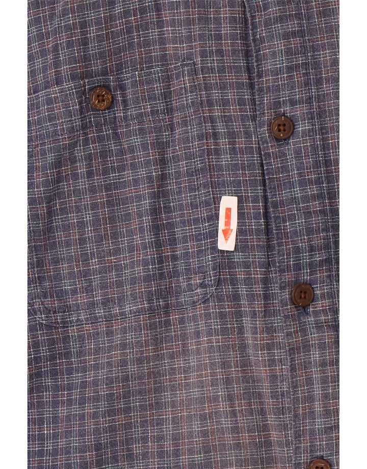 Camicia a maniche corte da uomo Patagonia a quadri blu medio