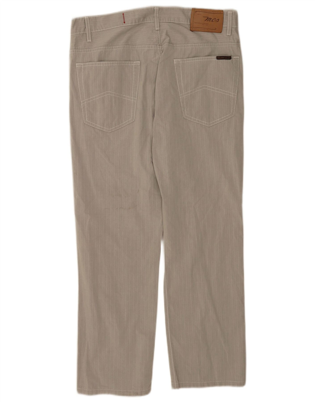 Pantaloni casual regolari da uomo Marlboro Classics W34 L27 cotone a righe grigie