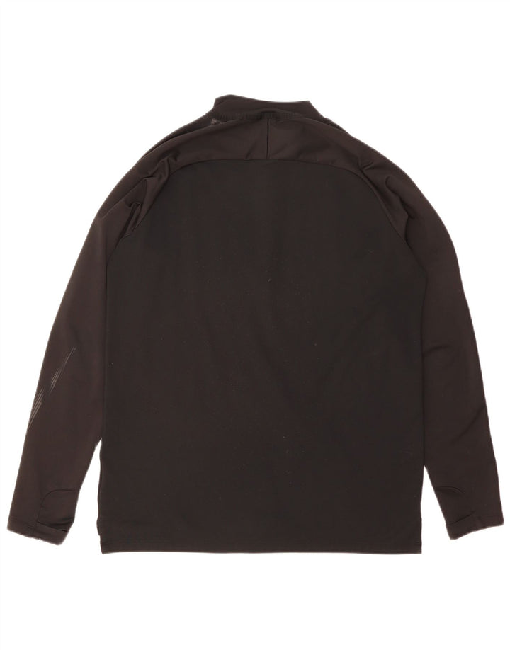Top della tuta da ginnastica Nike Dri Fit Graphic Pullover da uomo, colore nero medio