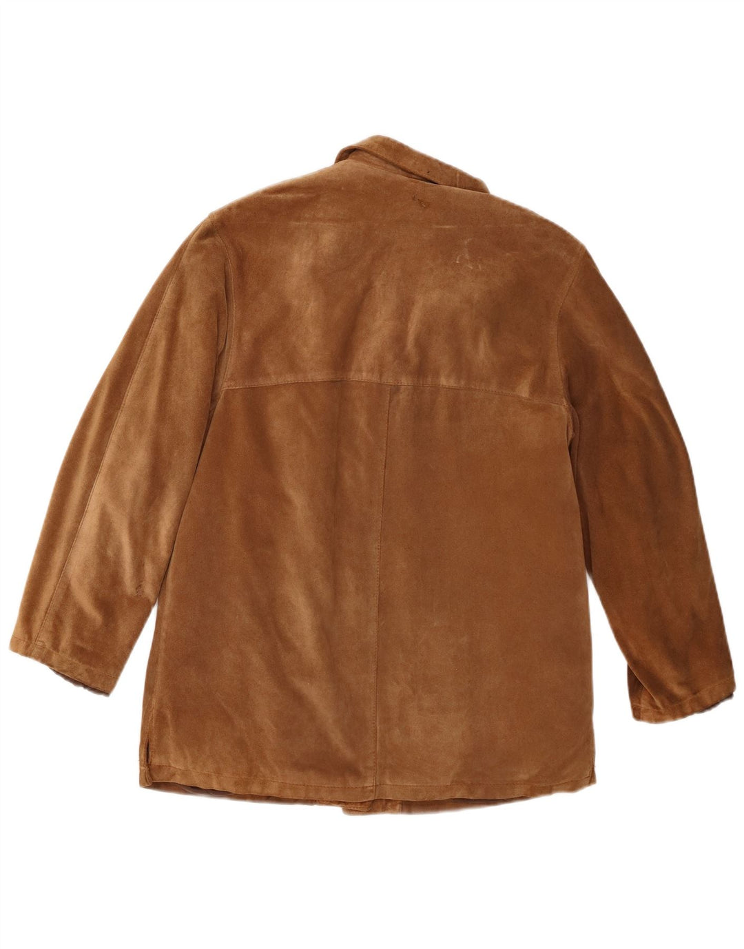 Giacca vintage in pelle scamosciata da donna IT 42 in pelle marrone medio