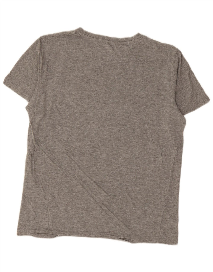T-shirt grafica da uomo Jack & Jones Top piccola in cotone grigio