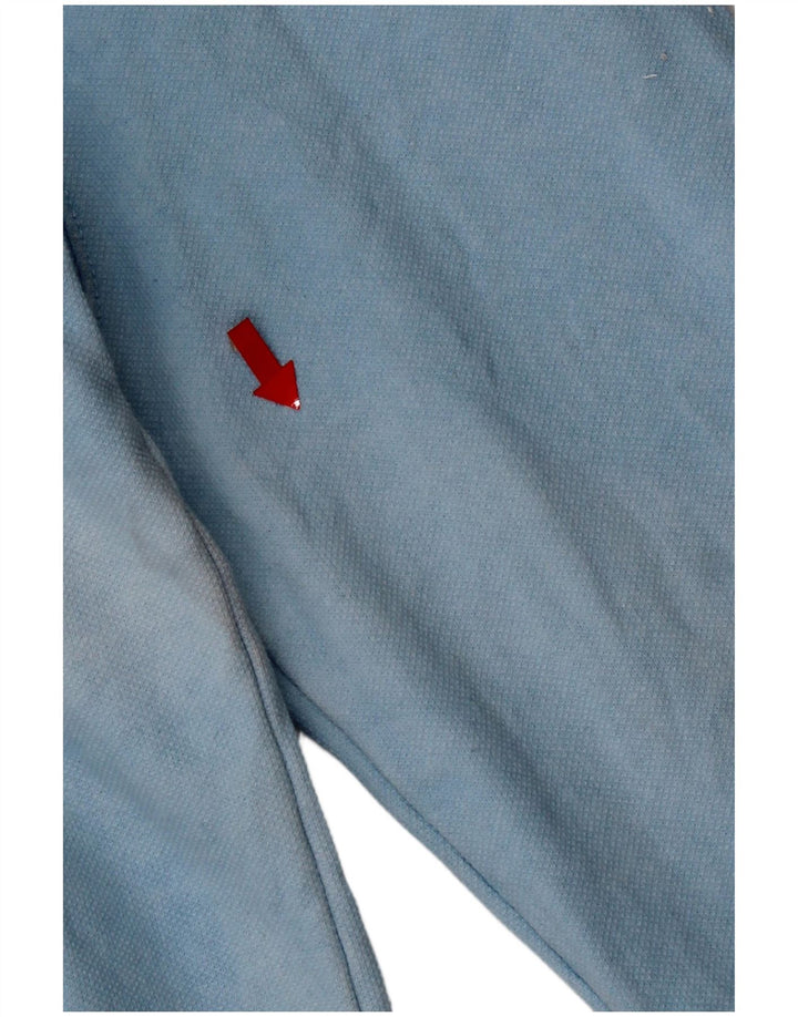Crew Clothing Felpa con collo con zip da uomo Maglione in cotone blu medio