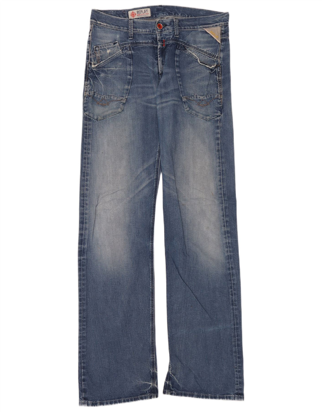 Replay Jeans Bootcut da uomo W33 L36 in cotone blu