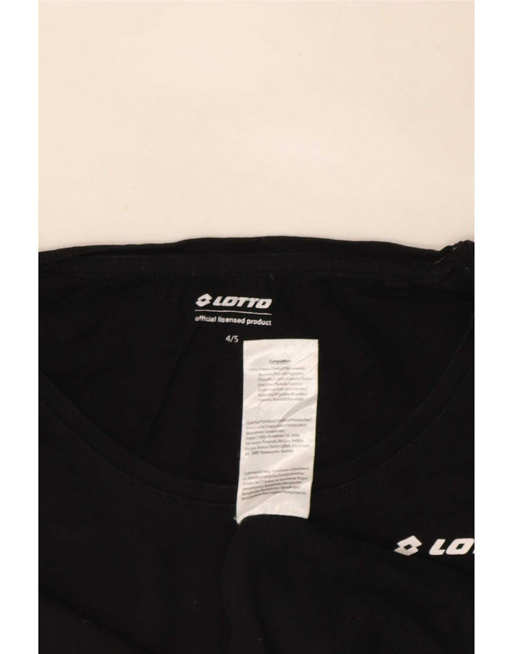Top da donna Lotto manica lunga US 4 Small in cotone nero