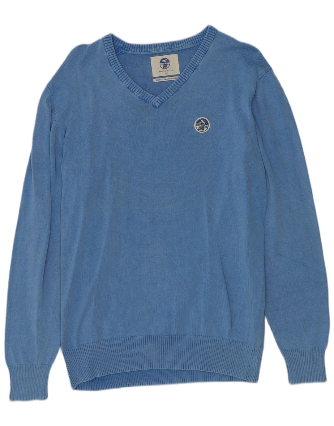 Maglione da uomo con scollo a V North Sails XL in cotone blu