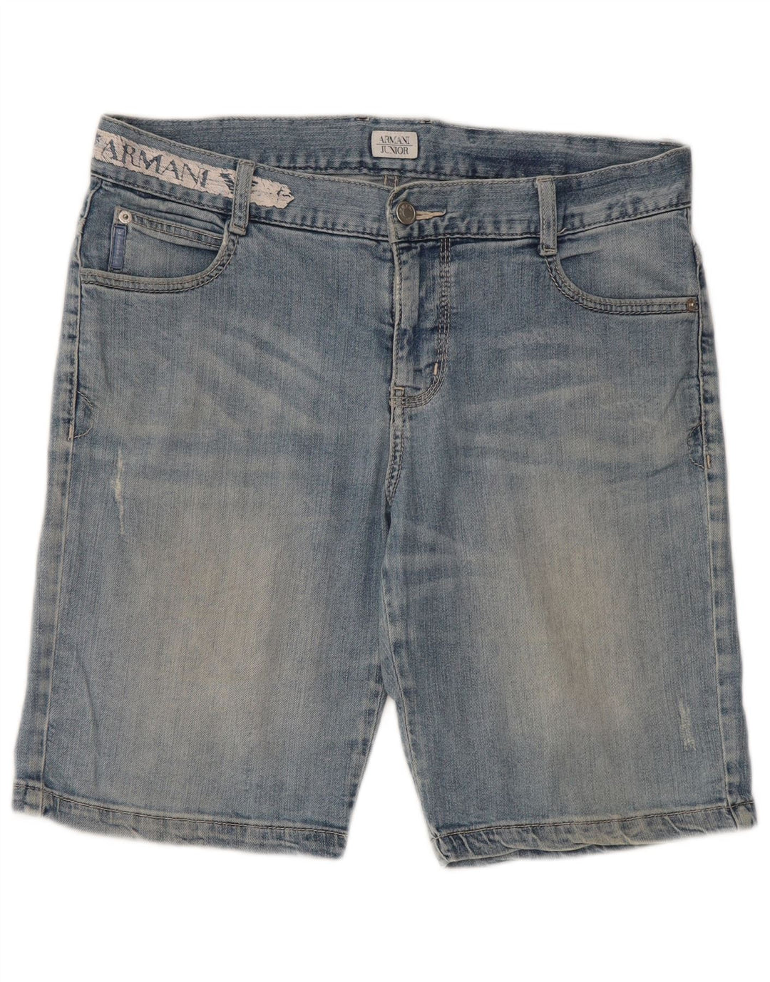 Shorts in denim da bambino Armani 15-16 anni W34 cotone blu