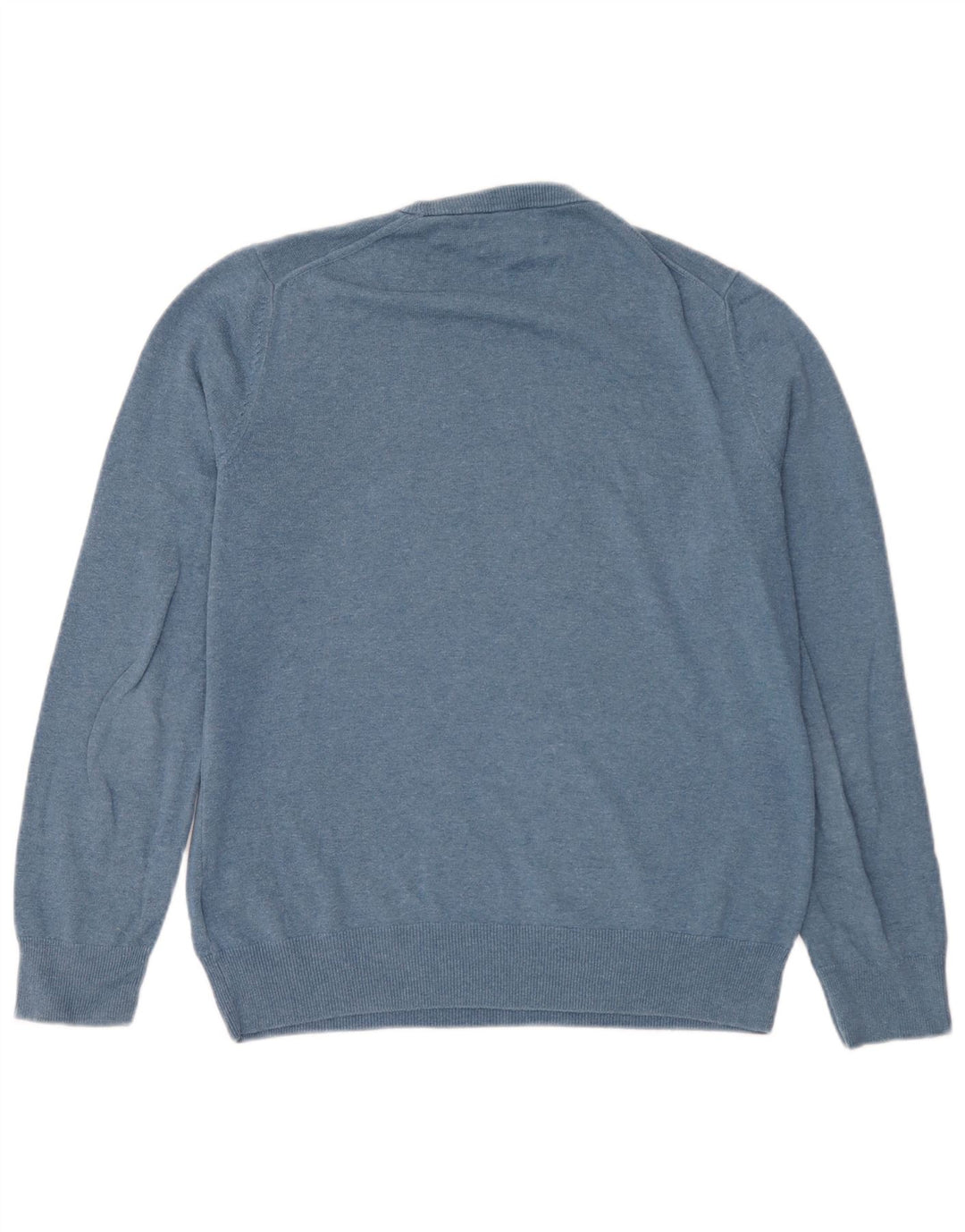Maglione maglione girocollo da uomo Marks & Spencer in cotone blu medio