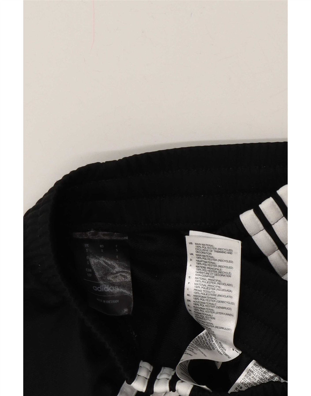 Pantaloni da tuta da uomo Adidas Joggers piccoli in poliestere nero