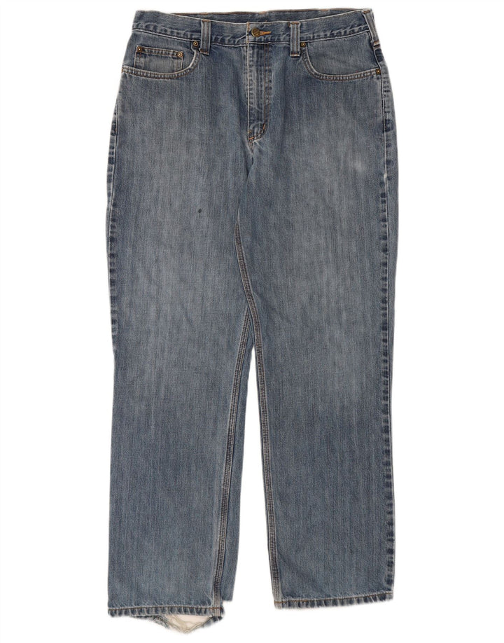 Jeans dritti da uomo Carhartt W36 L32 cotone blu