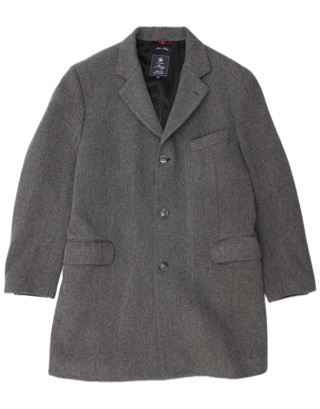 Cappotto da uomo Fay UK 44 2XL Grigio