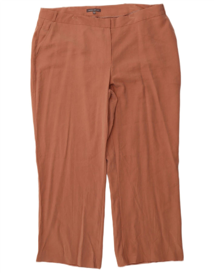 LAURA ASHLEY Pantaloni chino dritti da donna UK 18 XL W38 L27 Rosa