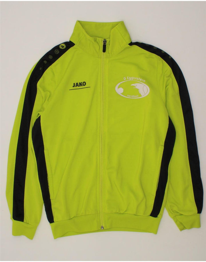 JAKO Boys Graphic Tracksuit Top Jacket 11-12 Years Green Colourblock Vintage Jako and Second-Hand Jako from Messina Hembry 