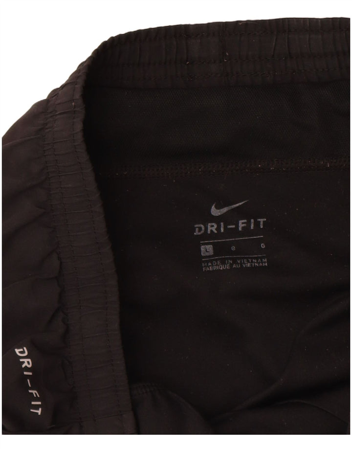 Pantaloncini sportivi NIKE Dri Fit da donna UK 14 Large Nero Poliestere