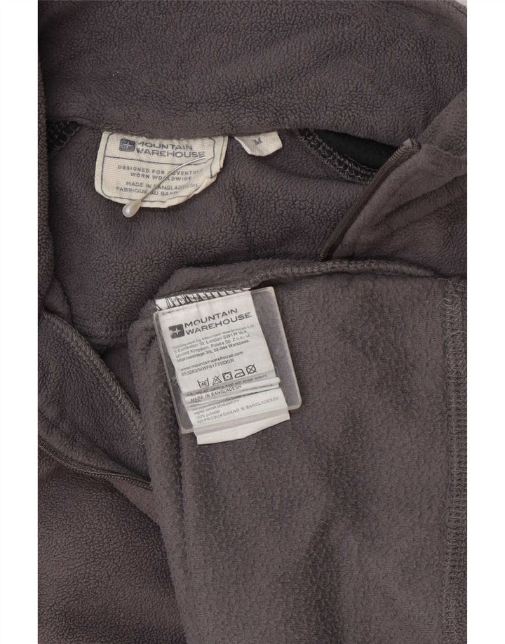 Maglione in pile da uomo con collo con zip Mountain Warehouse Blocco colore grigio medio
