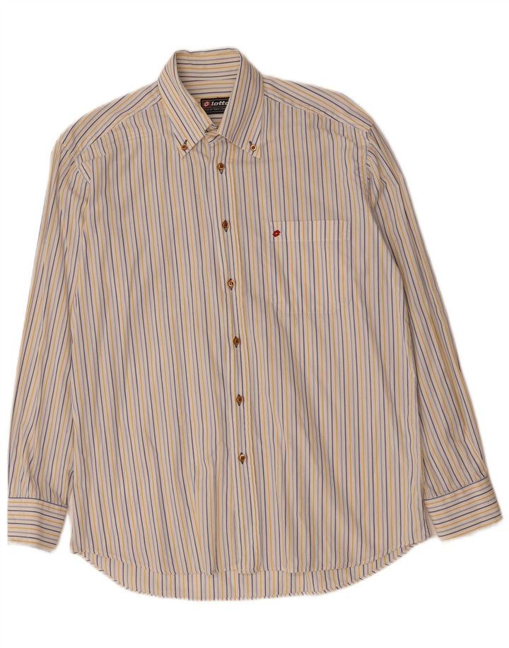 Camicia da uomo Lotto a righe bianche medie