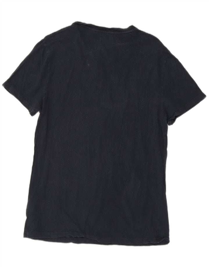 SUPERDRY Mens T-Shirt Top Large Navy Blue Cotton