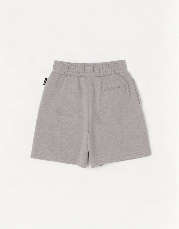 Pantaloncini sportivi grafici da banco per ragazzi 9-10 anni in cotone grigio