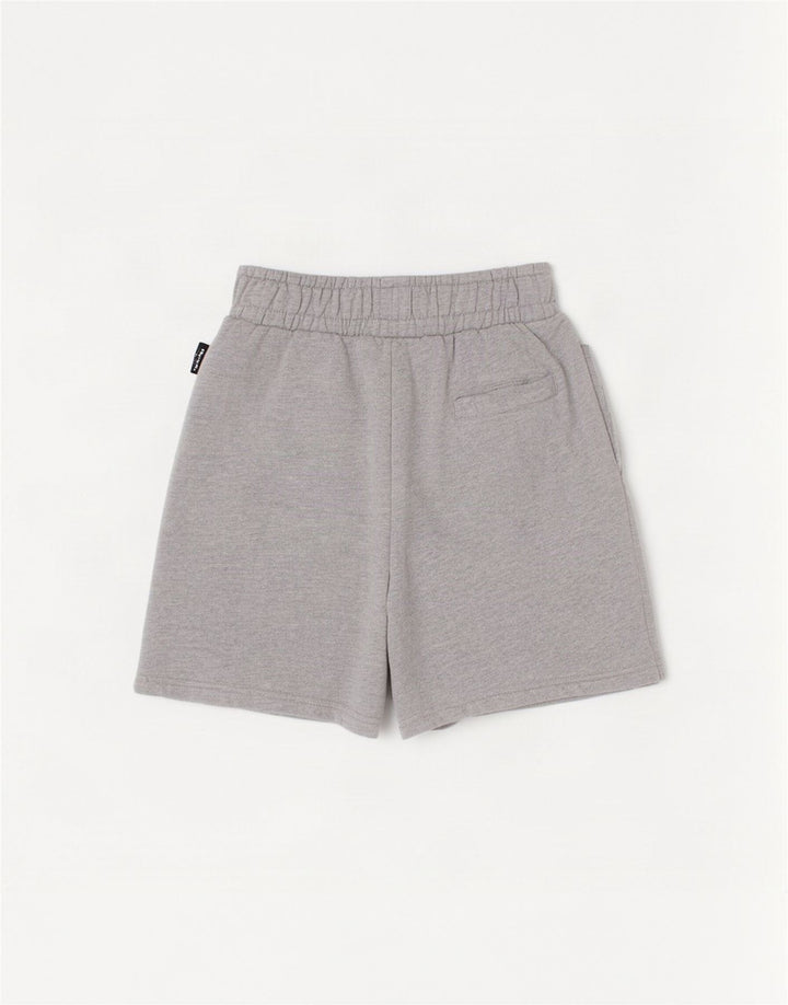 Pantaloncini sportivi grafici da banco per ragazzi 9-10 anni in cotone grigio