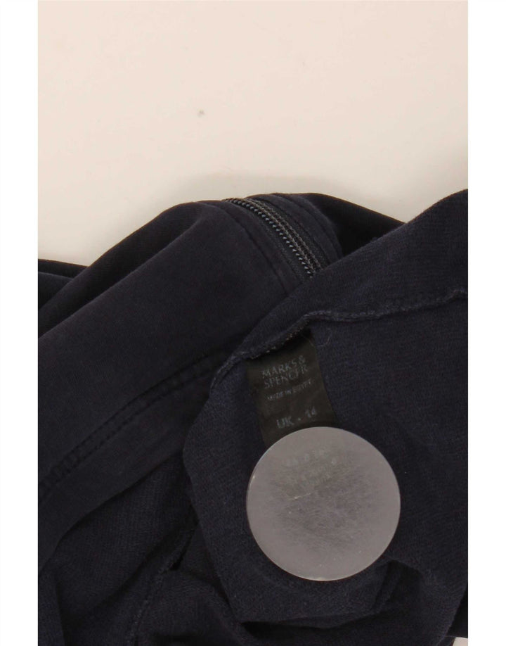 Giacca da ginnastica da donna Marks & Spencer UK 14 Large in cotone blu navy