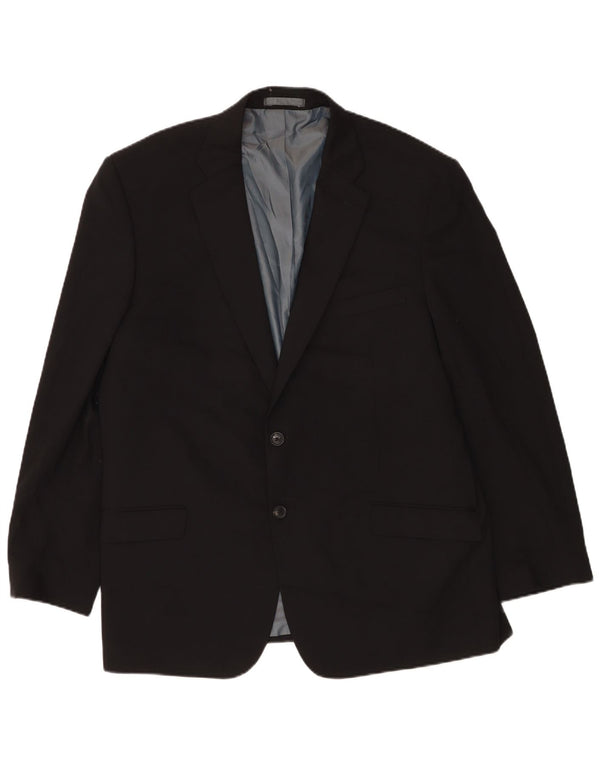 Giacca blazer a 2 bottoni da uomo Marks & Spencer UK 46 XL lana nera