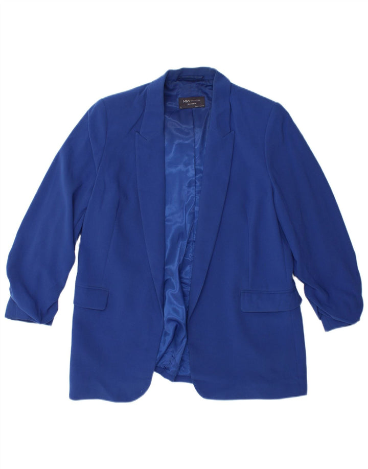 Giacca blazer da donna Marks & Spencer dalla vestibilità rilassata UK 12 Blu medio