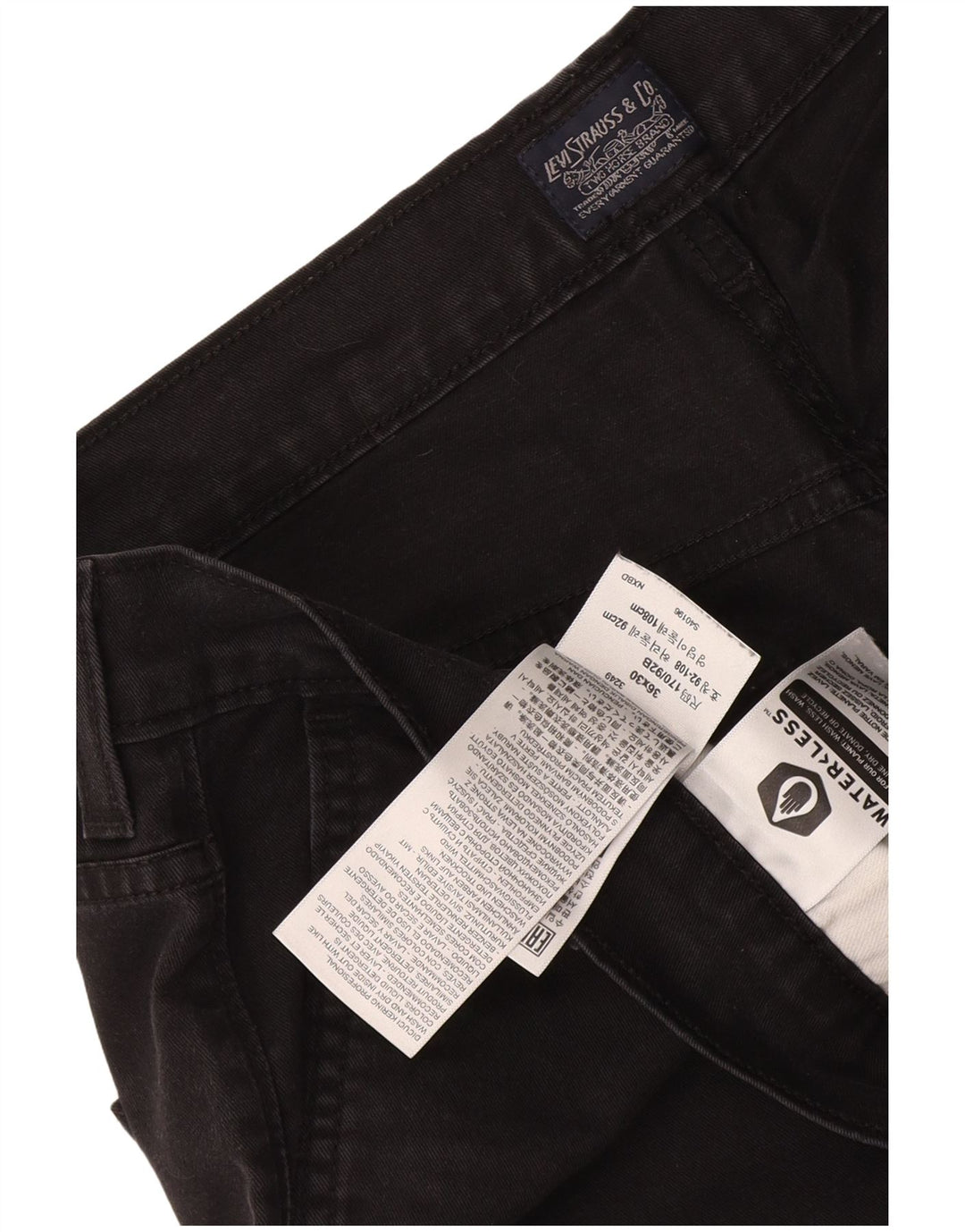 Pantaloni chino da uomo Levi's W36 L30 in cotone nero