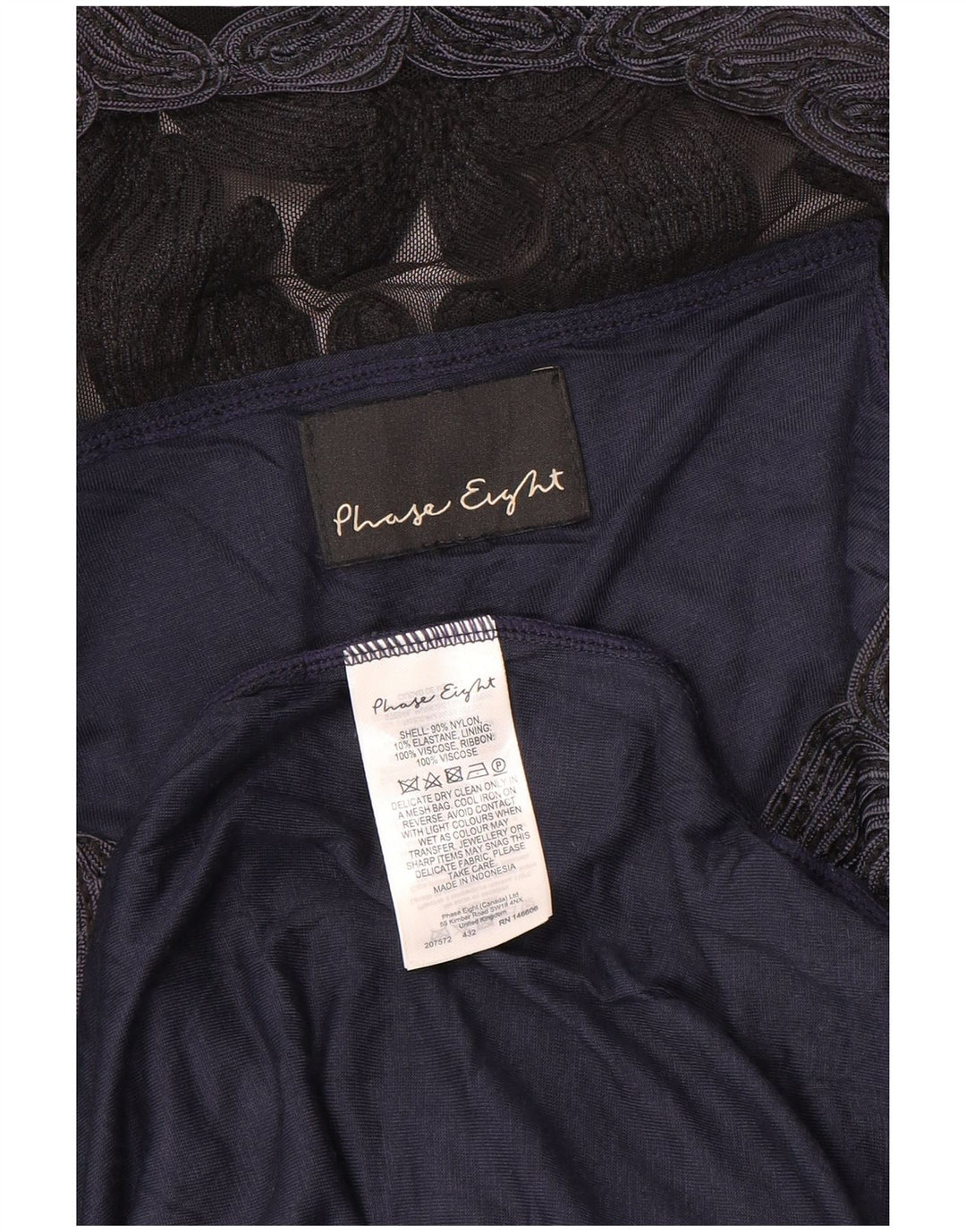 Abito tubino in pizzo da donna Phase Eight UK 14 Blu navy medio floreale